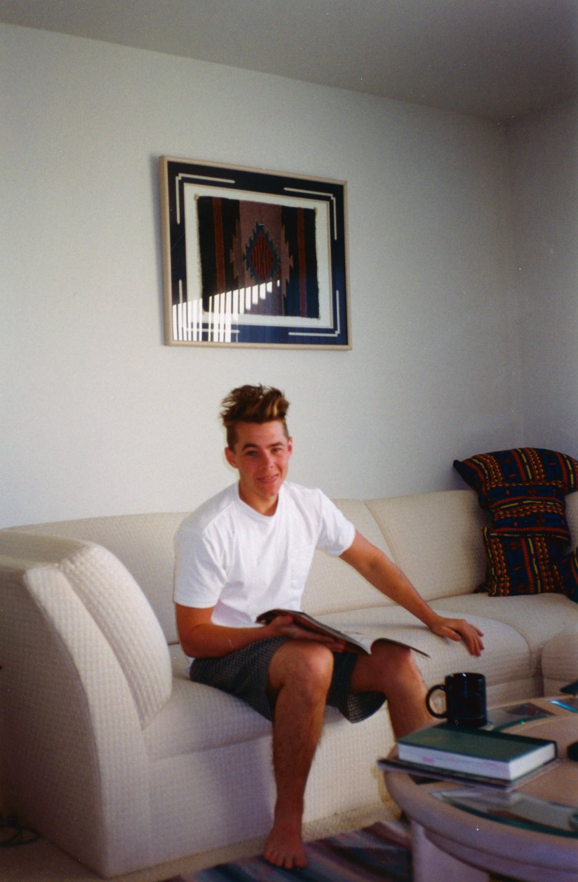 Dave at Christmas in Malibu 97-98 before remodel